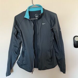 Nike Gray and Blue Ski Jacket with Slim Fit